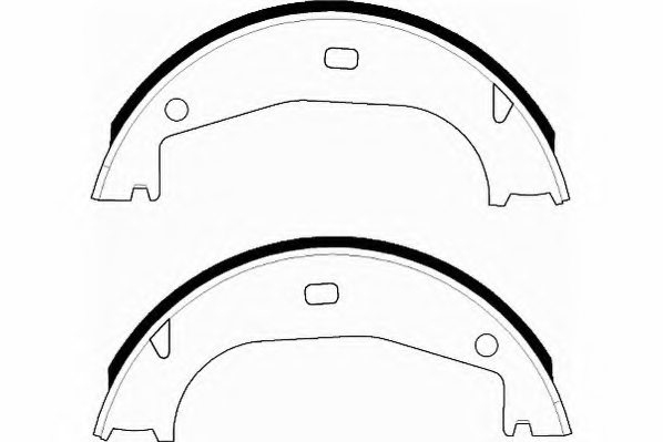NECTO N1544 Brake Shoe Set, parking brake